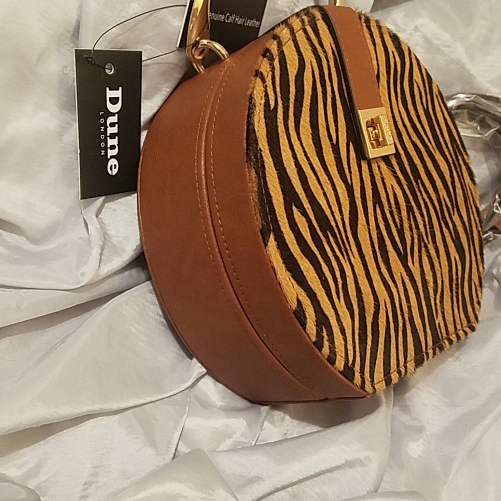 Dune London animal print bag  coffee NWT - Picture 2 of 5
